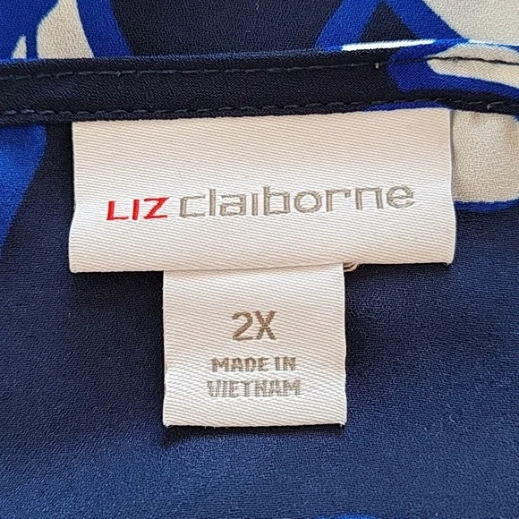 Liz Claiborne Floral Blouse 0X - Picture 6 of 6